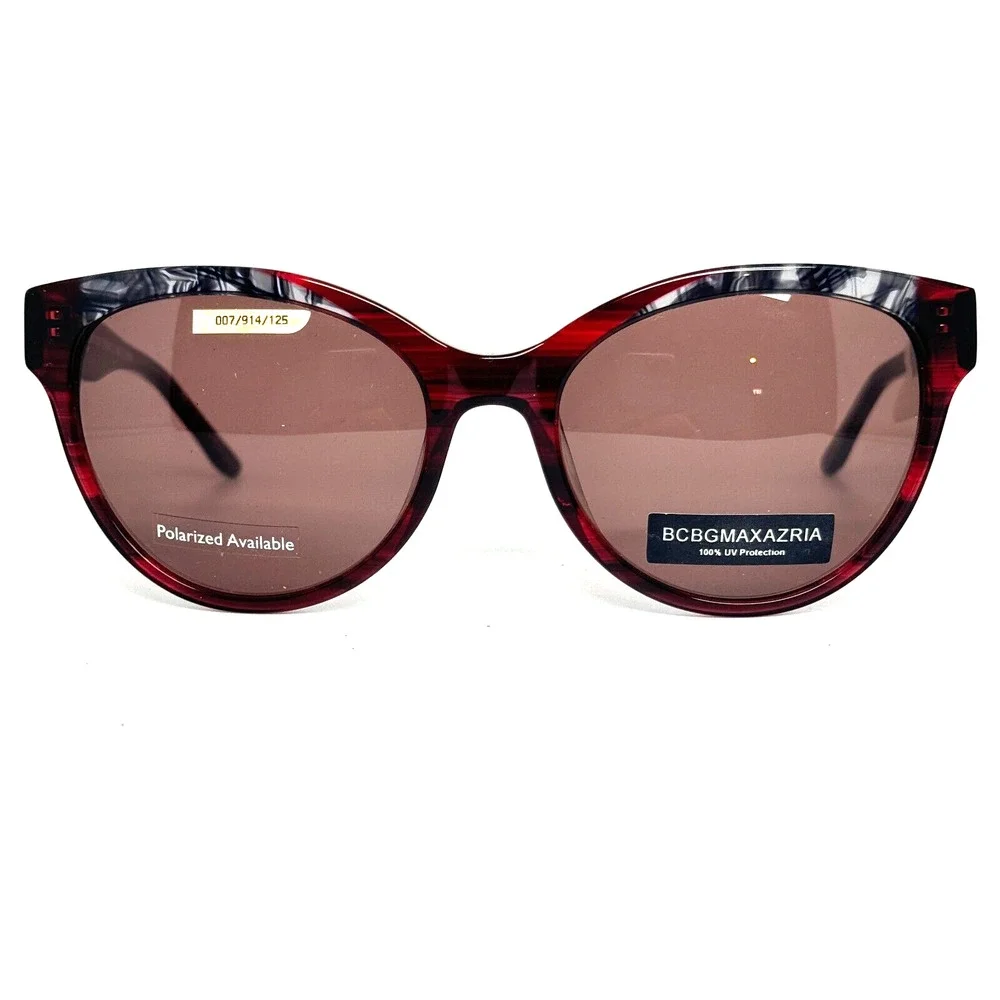 BCBGmaxazria‎ New Embrace Wine Combo Red Round Sunglasses H13516